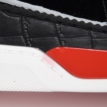 Christian Louboutin Calfskin Patent Veau Velours Spikes Mens Loubikick Flat Sneakers 41.5 Multicolor 9 of 12