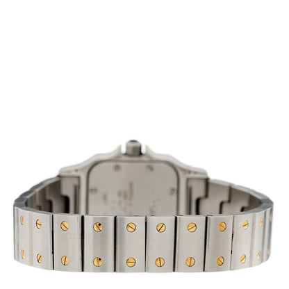 Cartier Stainless Steel 18K Yellow Gold 24mm Santos De Cartier Galbee Quartz Watch 3 of 5