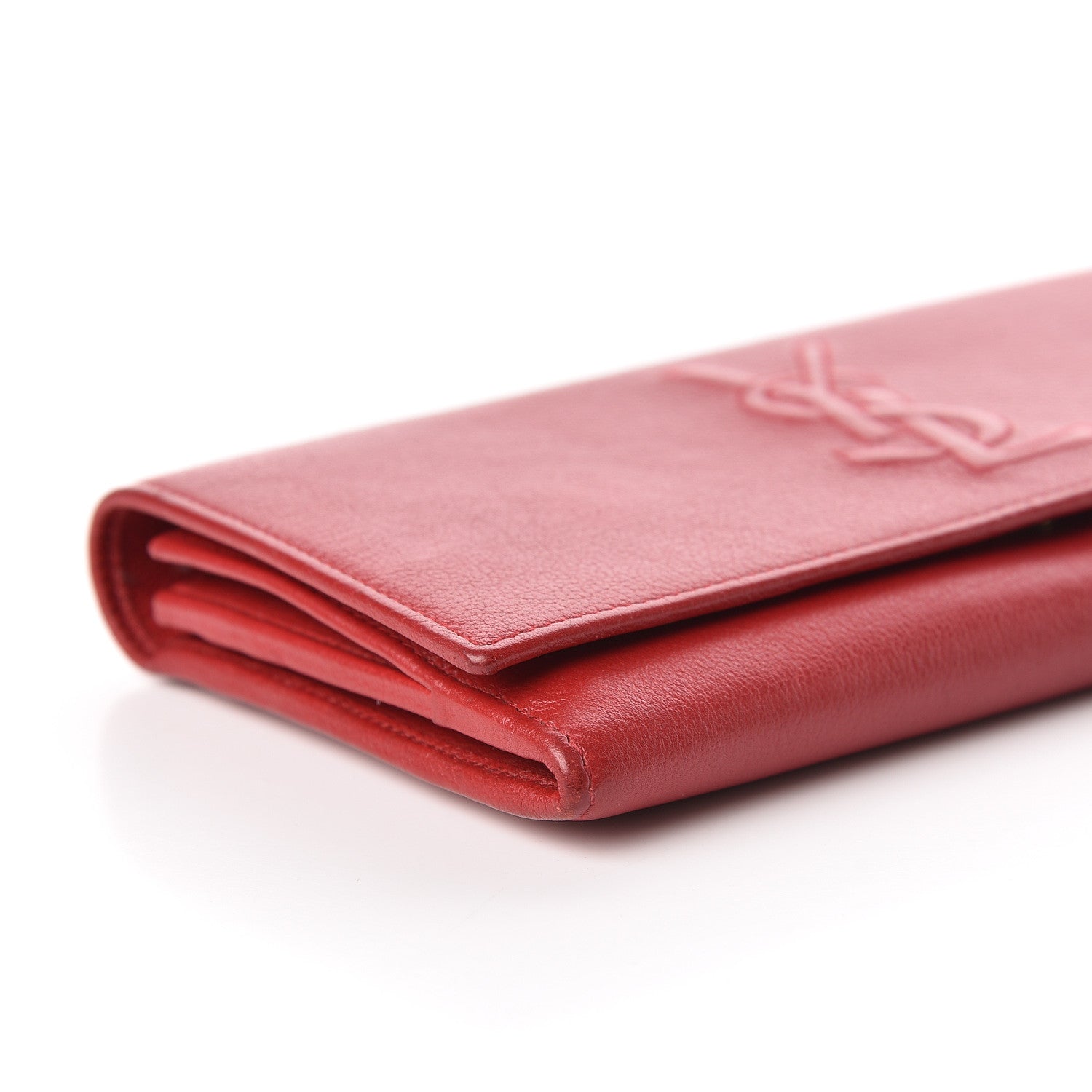 Saint Laurent Goatskin Belle De Jour Flap Wallet Rouge Orient 8 of 11