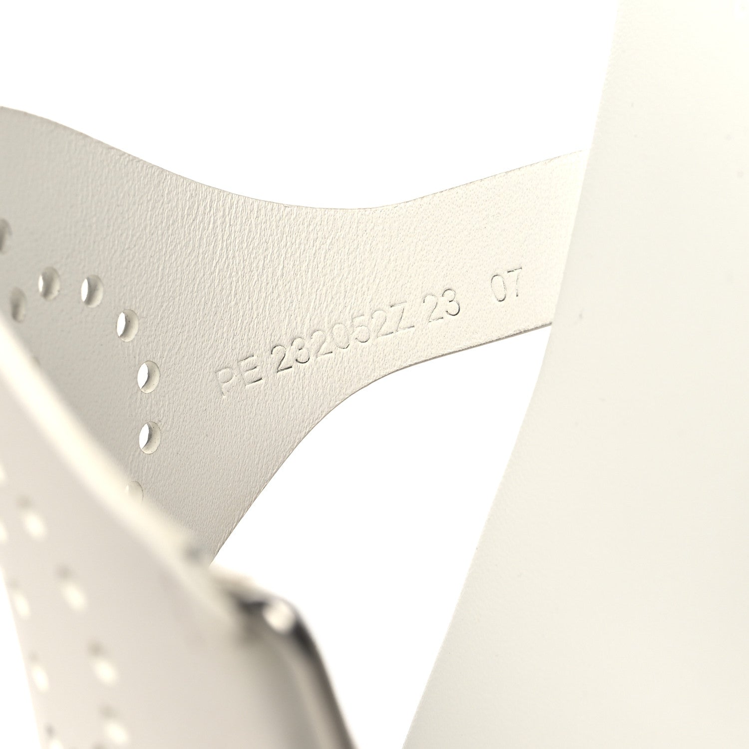 Hermes Calfskin Perforated Hera Sandals 36 White 7 of 9
