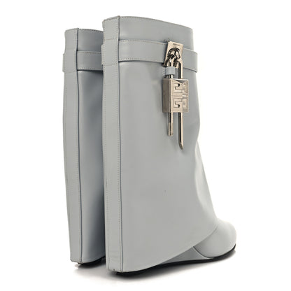 Givenchy Calfskin Shark Lock Ankle Boots 36 Light Grey 5 of 9