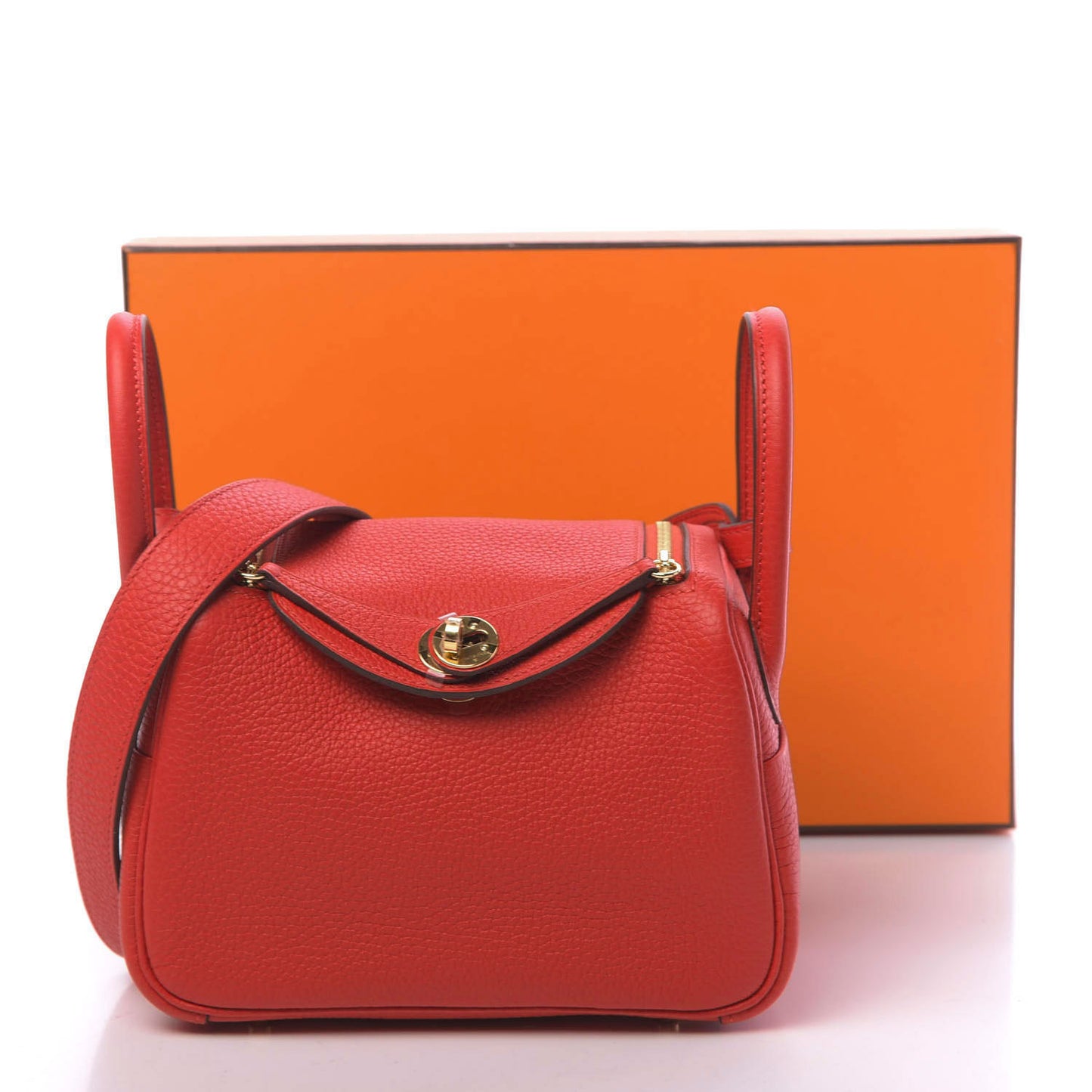 Taurillon Clemence Mini Lindy 20 Rouge De Coeur