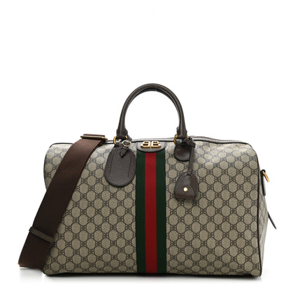 Gucci X BALENCIAGA BB Supreme Monogram Web Medium Ophidia Carry-On Duffle Bag Beige New Acero 1 of 10
