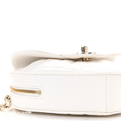 Chanel Lambskin Quilted CC In Love Heart Bag White 9 of 11