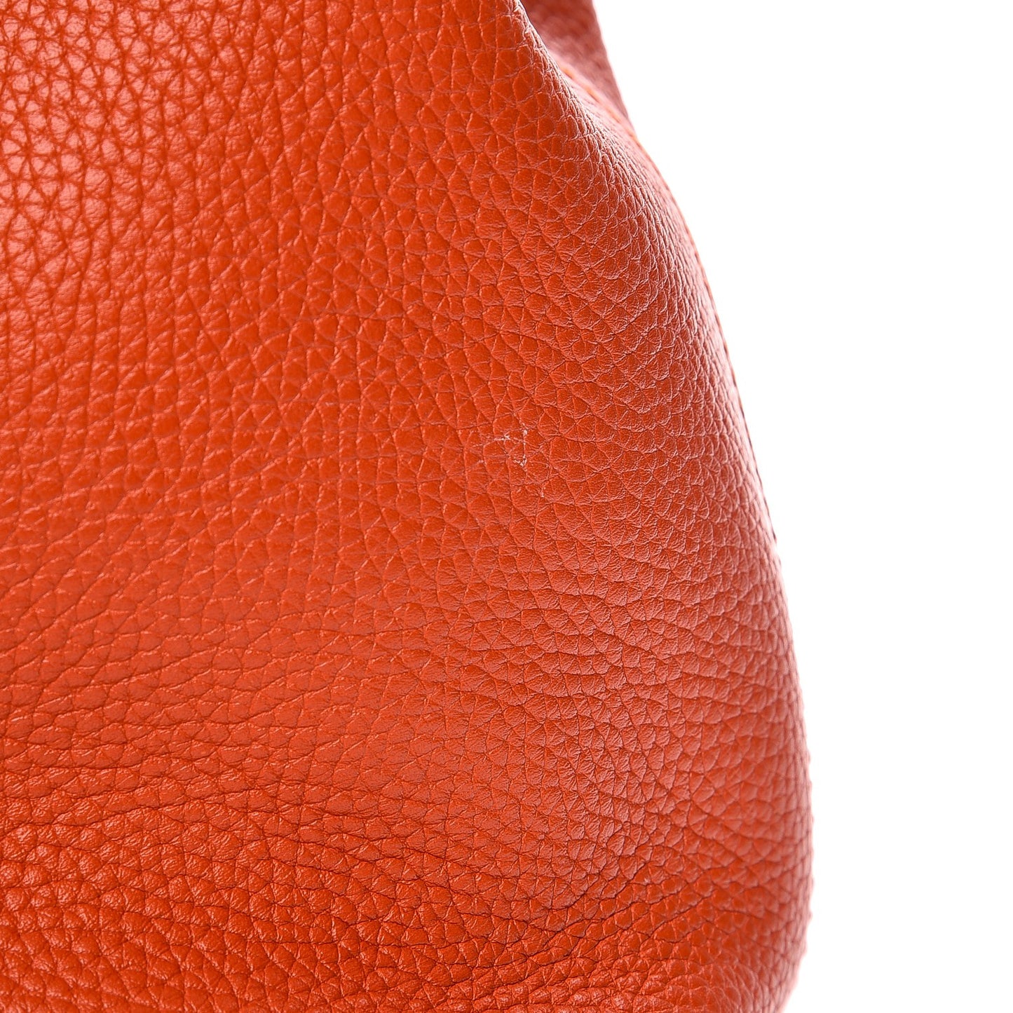 Pebbled Calfskin Medium Soho Chain Shoulder Bag Sun Orange