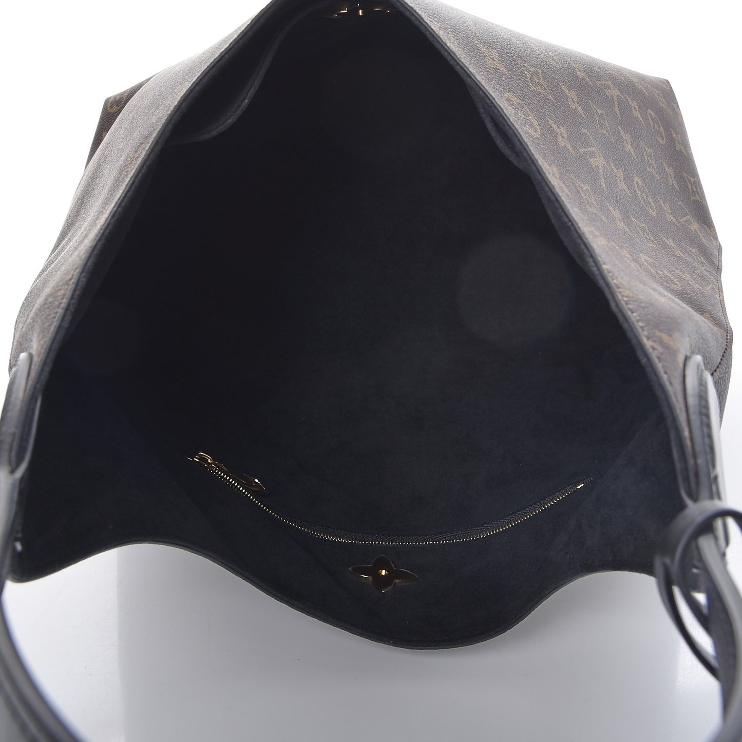 Monogram Flower Hobo Black