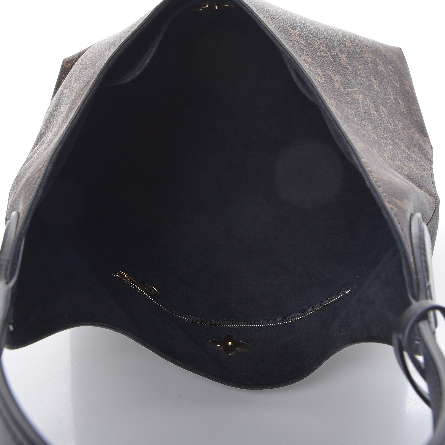 Louis Vuitton Monogram Flower Hobo Black 5 of 8
