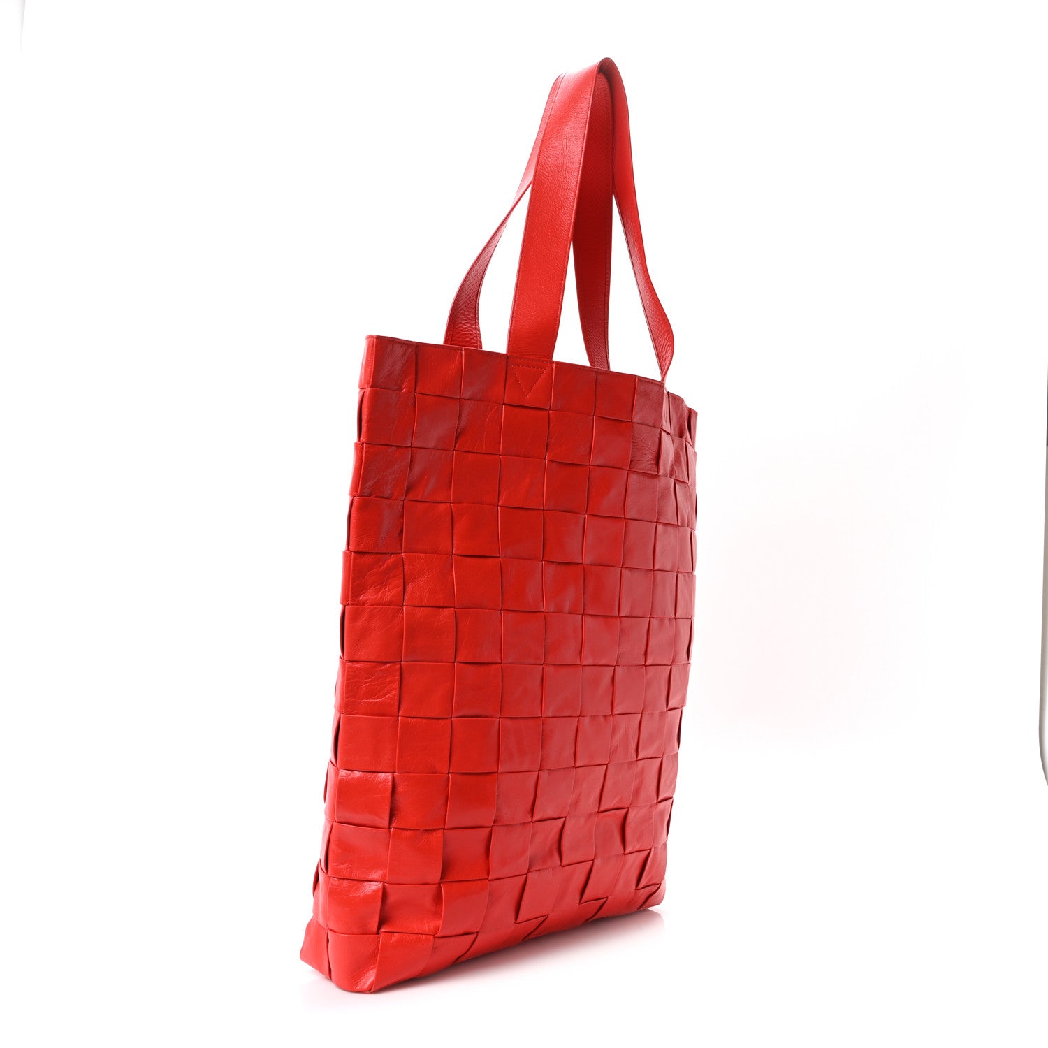 Bottega Veneta Calfskin Maxi Intrecciato Cassette Tote Tomato 4 of 11