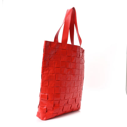 Bottega Veneta Calfskin Maxi Intrecciato Cassette Tote Tomato 4 of 11