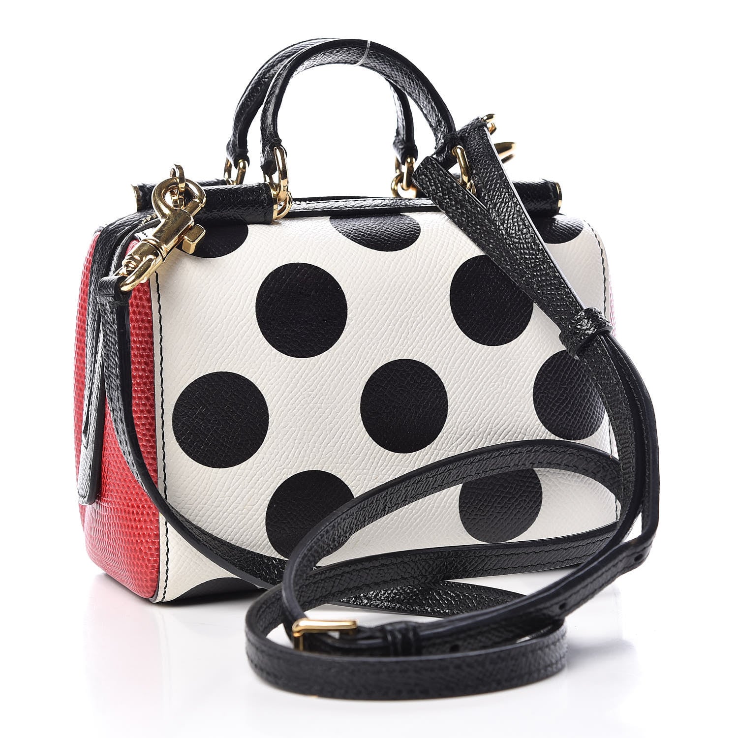 Dolce & Gabbana Dauphine Polka Dot Small Miss Sicily East West Satchel Multicolor 3 of 8