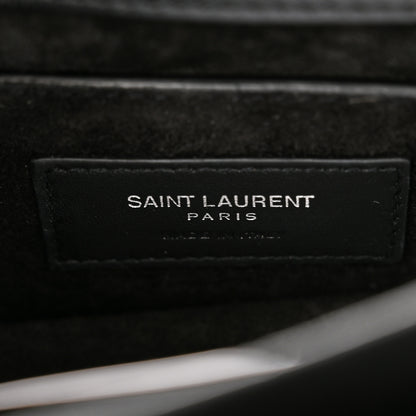 Saint Laurent Calf Hair Leopard Print Monogram Small Sunset Chain Wallet Natural Black 6 of 13