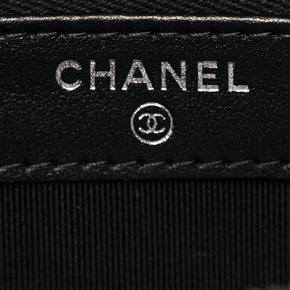 Chanel Calfskin Crocodile Embossed Small Gabrielle Clutch With Chain Black 7 of 11