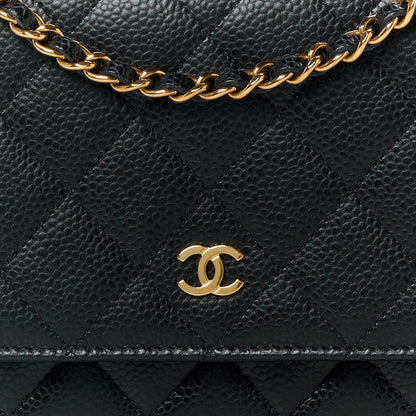 Chanel Caviar Quilted Wallet on Chain WOC Black 8 of 11