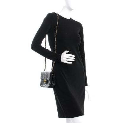 Chanel Lambskin Quilted Mini Square Flap Black 2 of 8