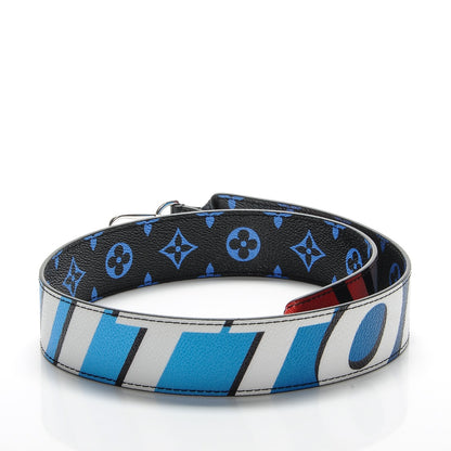 Louis Vuitton Canvas Bandouliere Shoulder Strap Black Bleu Digital 2 of 5