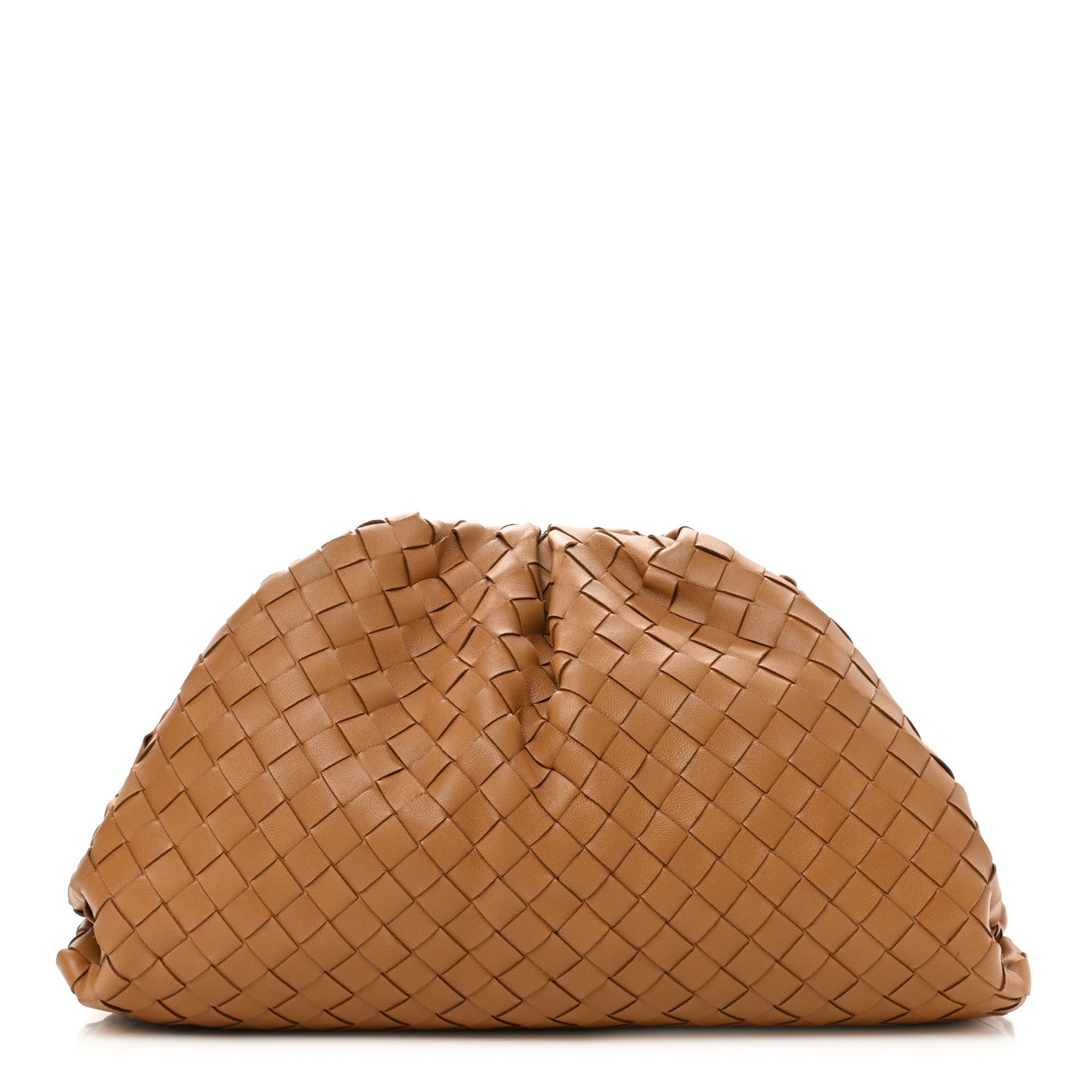 Bottega Veneta Nappa Maxi Intrecciato The Pouch Oversized Clutch Caramel 1 of 9