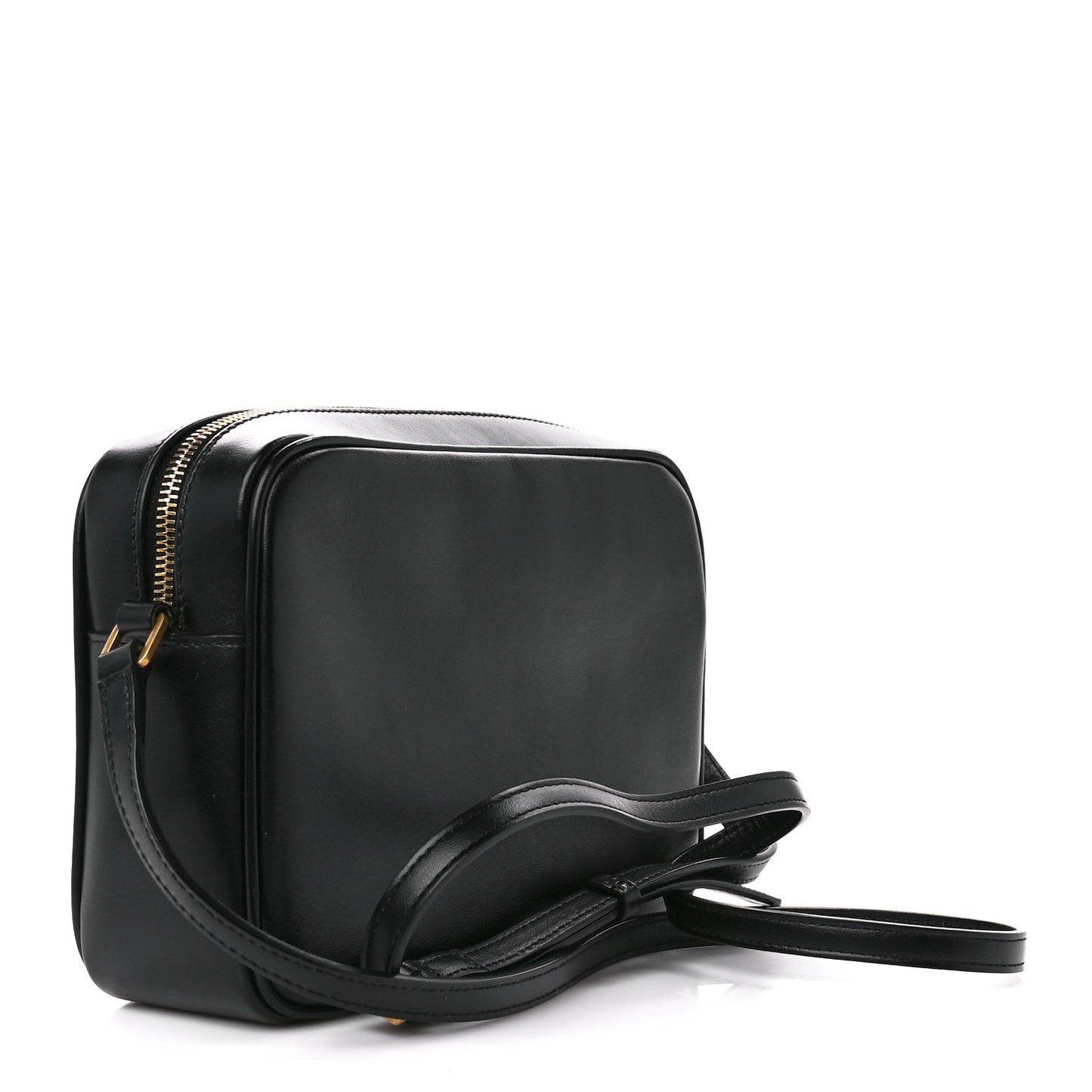 Calfskin Leopard Print Monogram Lou Camera Bag Black