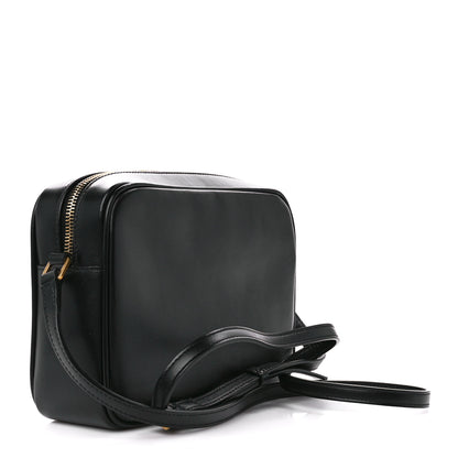 Saint Laurent Calfskin Leopard Print Monogram Lou Camera Bag Black 3 of 10