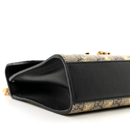Gucci GG Supreme Monogram Bees Small Padlock Shoulder Bag Black 9 of 13