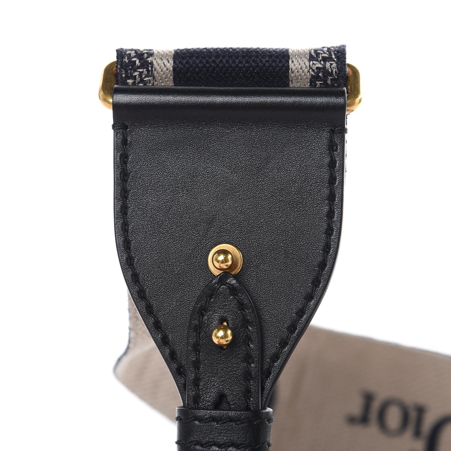 Christian Dior Canvas Embroidered Shoulder Strap Blue 4 of 5