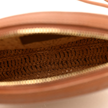 Saint Laurent Raffia Round Camera Bag Beige Naturel 5 of 9