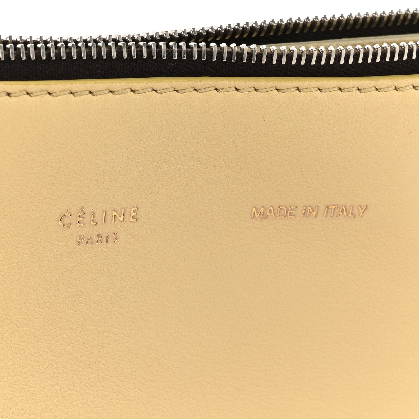 Lambskin Soft Trio Zipped Bag Vanilla