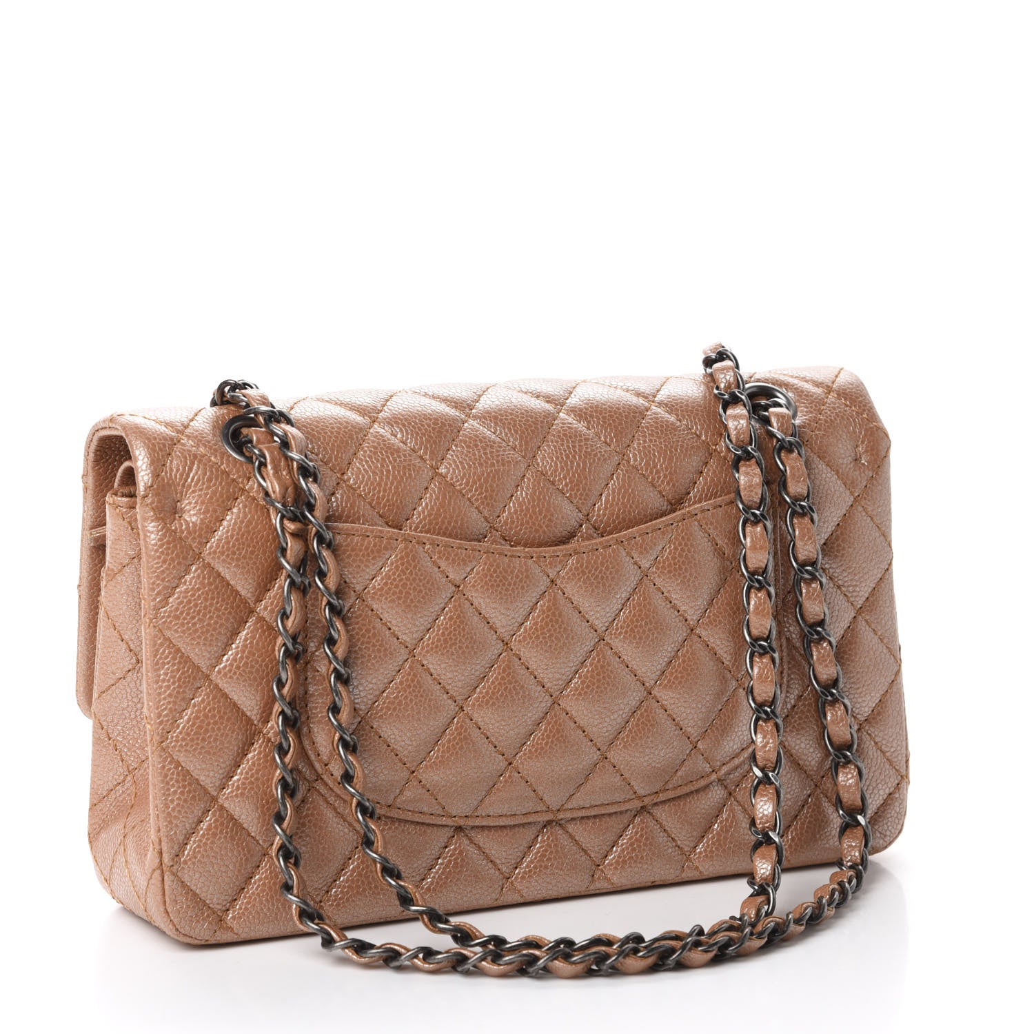 Chanel Pearly Caviar Quilted Medium Double Flap Pink 3 of 12