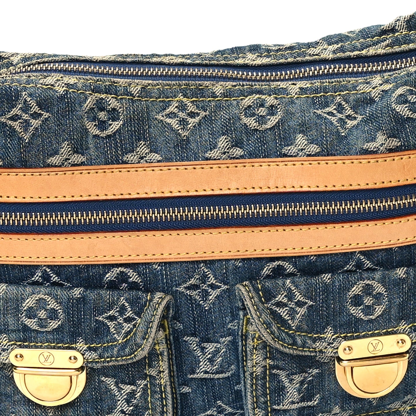 Monogram Denim Baggy PM Blue