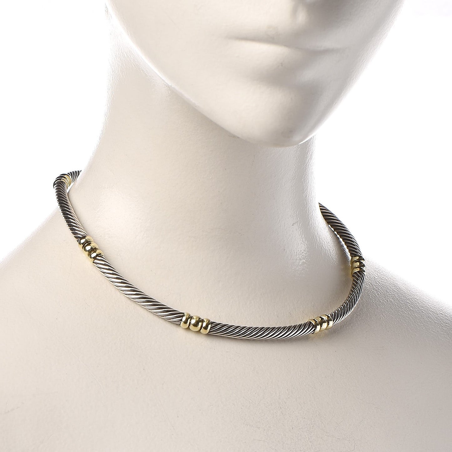 Sterling Silver 14K Yellow Gold Hampton Cable Necklace