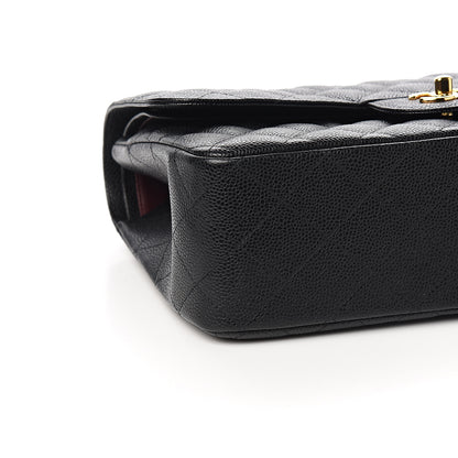 Chanel Caviar Quilted Jumbo Double Flap Black 7 of 10