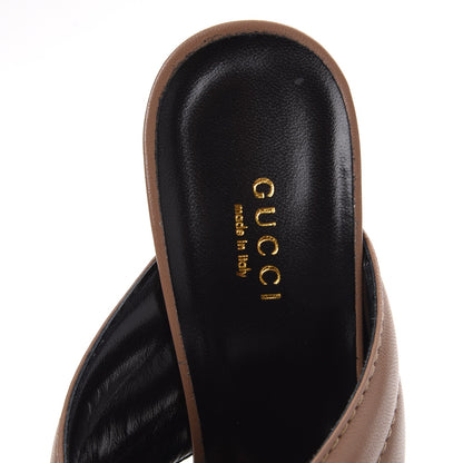 Gucci Malaga Kid Webby Crossover High Heel Slide Sandals 39 Porcelain Rose 7 of 9
