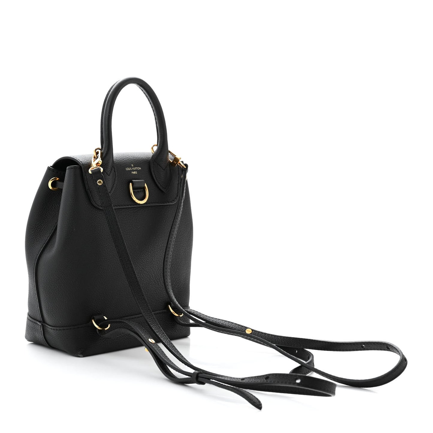 Calfskin Lockme Mini Backpack Black