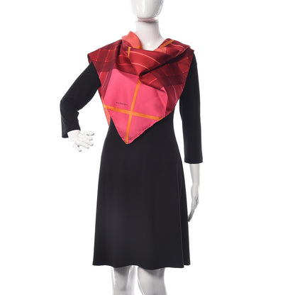 Burberry Mega Check Silk Scarf Pink 2 of 7