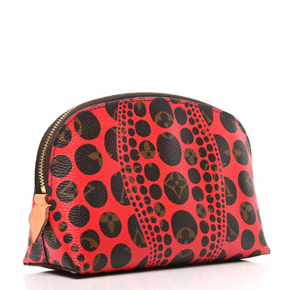 Louis Vuitton Monogram Kusama Pumpkin Dots Cosmetic Pouch Red 3 of 8