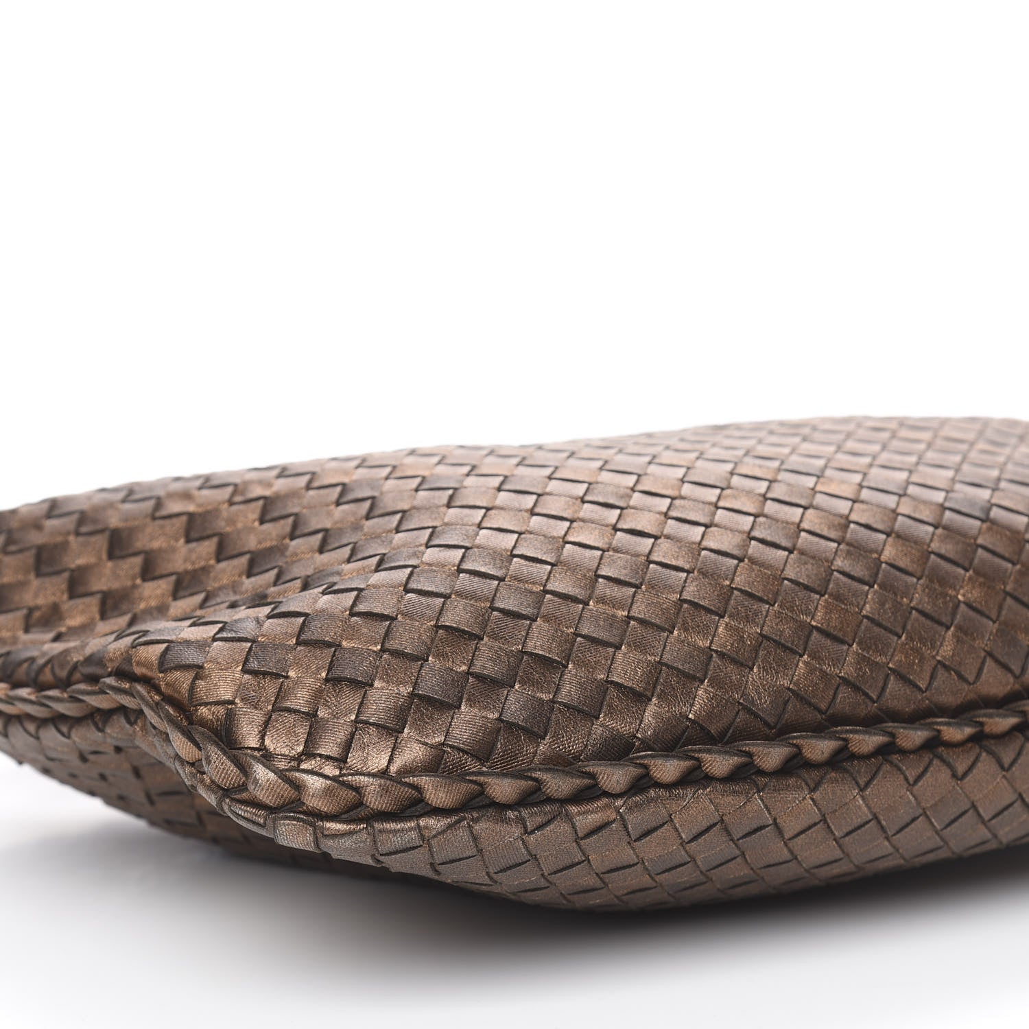 Bottega Veneta Metallic Nappa Intrecciato Medium Veneta Hobo Copper 7 of 9