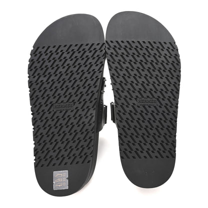 Hermes Calfskin Medor Studded Womens Chypre Sandals 37 Black 6 of 10