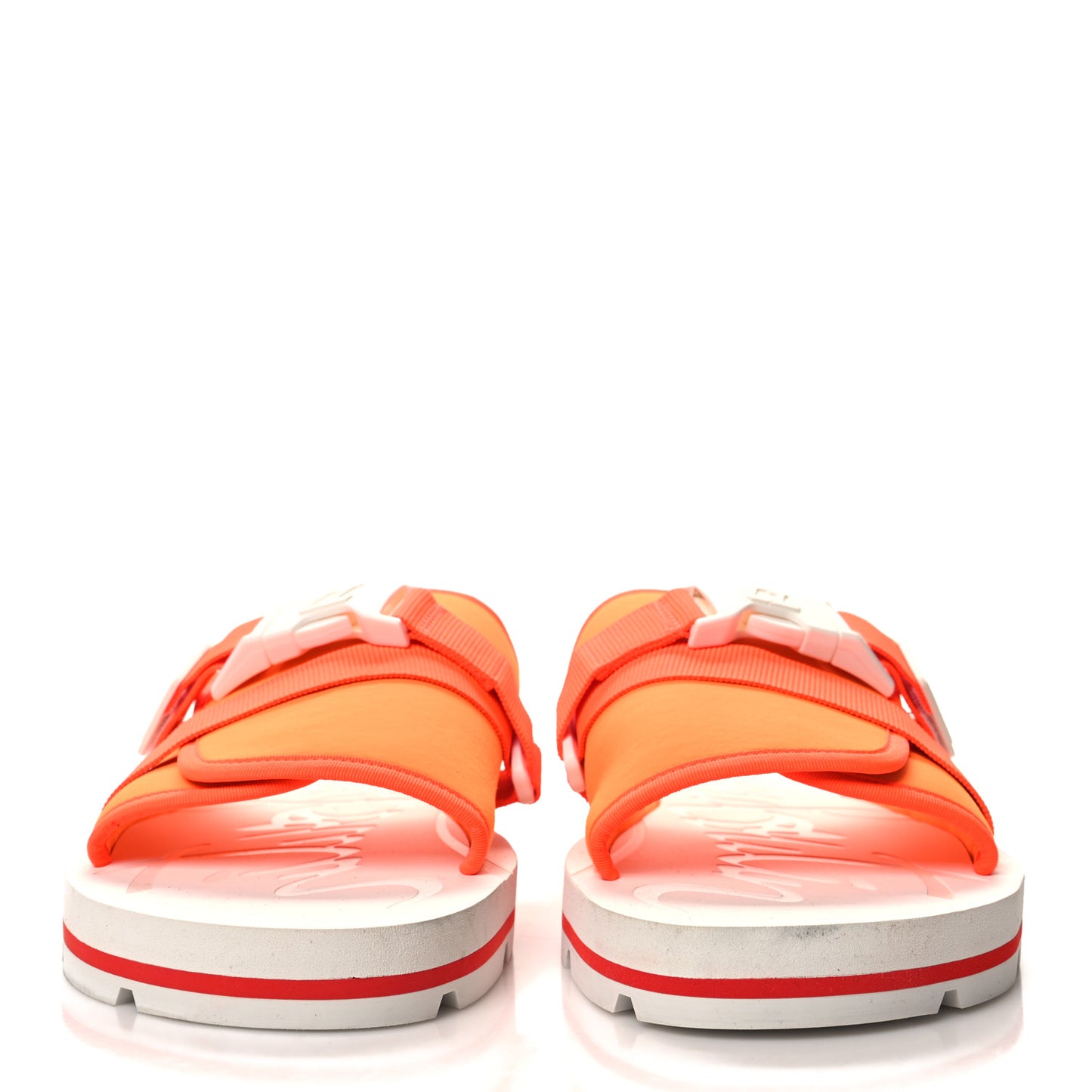 Neoprene Mens Siwa Clip Flat Sandals 46 Fluo Orange