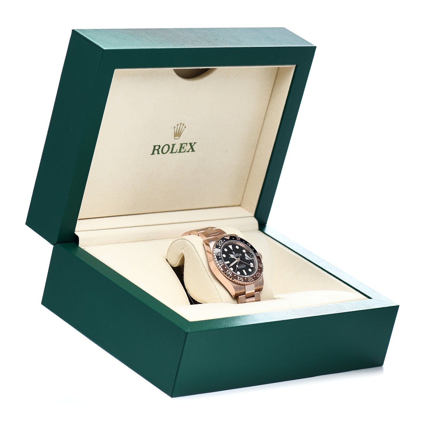 18K Everose Gold 40mm GMT-Master II Root Beer Watch 126715CHNR