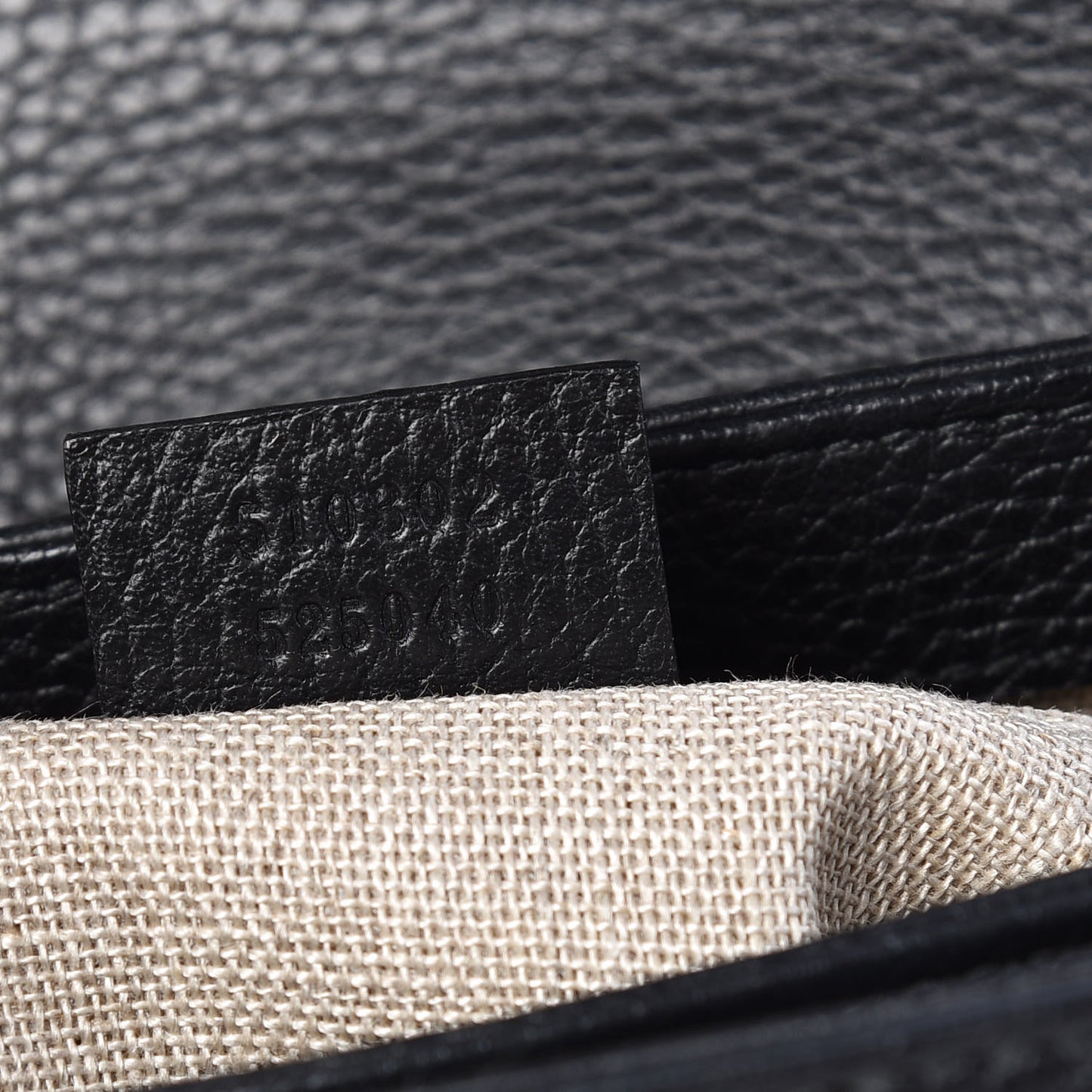 Dollar Calfskin Interlocking G Top Handle Shoulder Bag Black