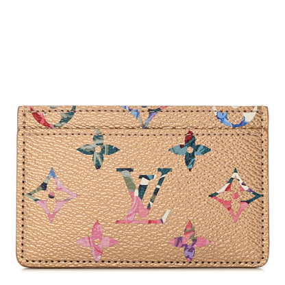 Louis Vuitton Metallic Monogram LV Garden Card Holder Gold 1 of 9