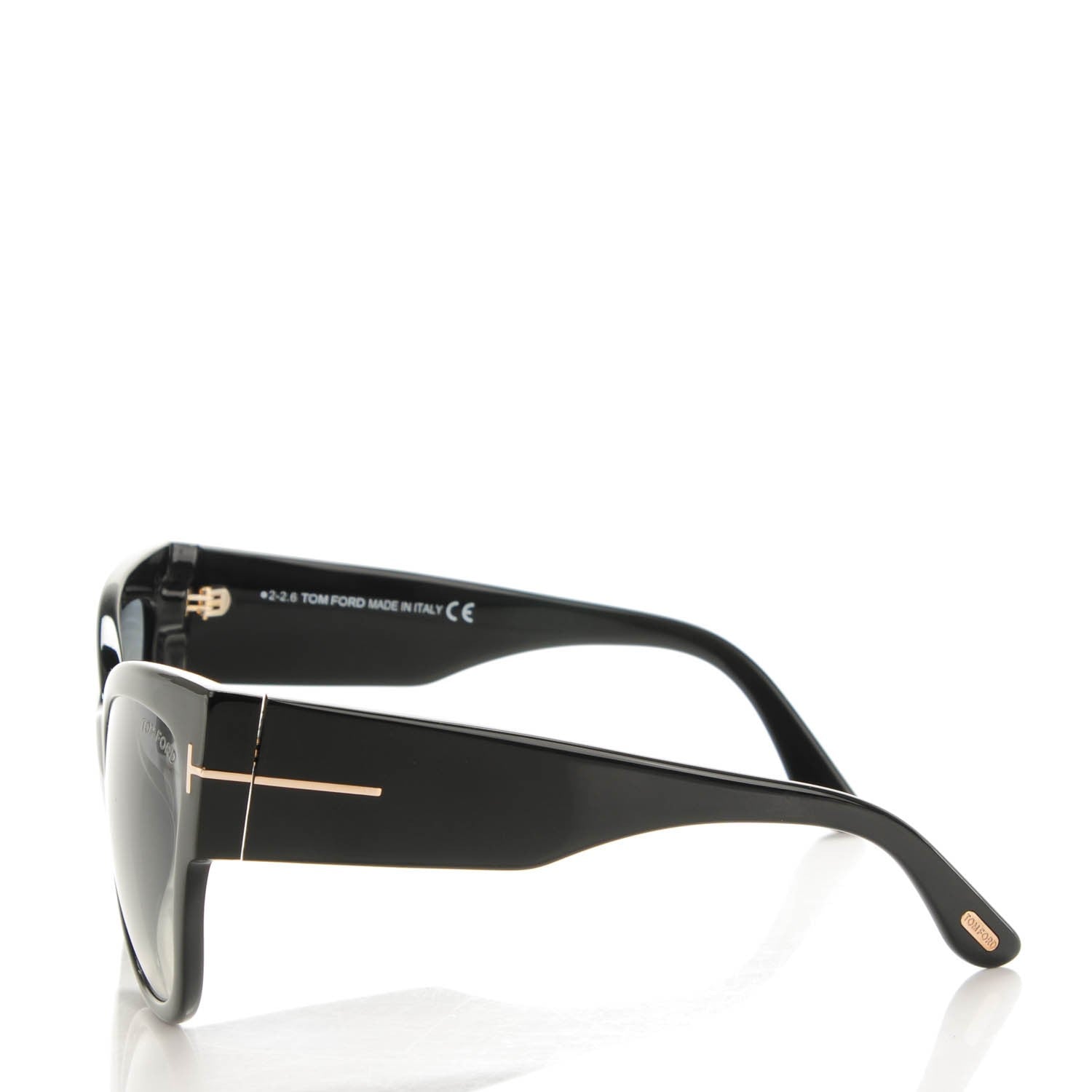 Tom Ford Acetate Anoushka Cat Eye Sunglasses TF371 Black 2 of 6