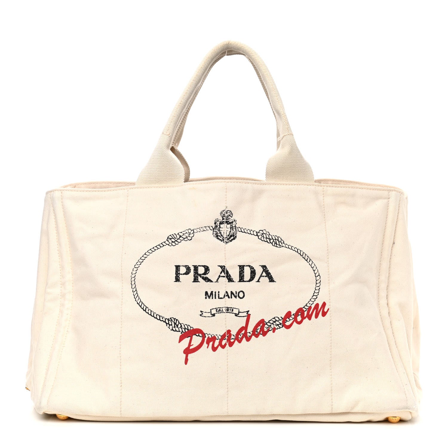 Prada Canapa Logo Tote Grezzo 1 of 12