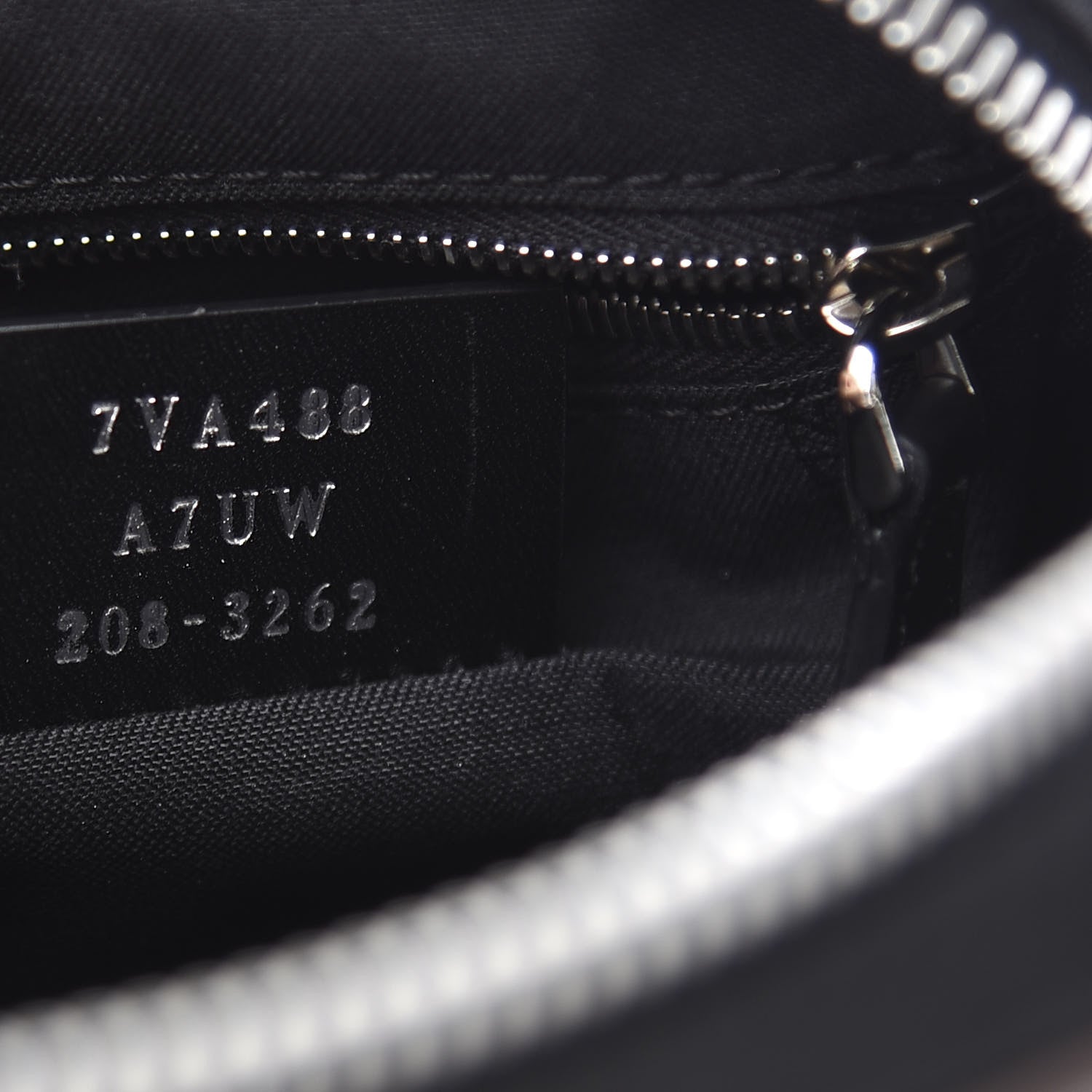 Fendi Nylon Fabric Jacquard Chamois FF 1974 Medium Crossbody Messenger Black Nuvola 6 of 10
