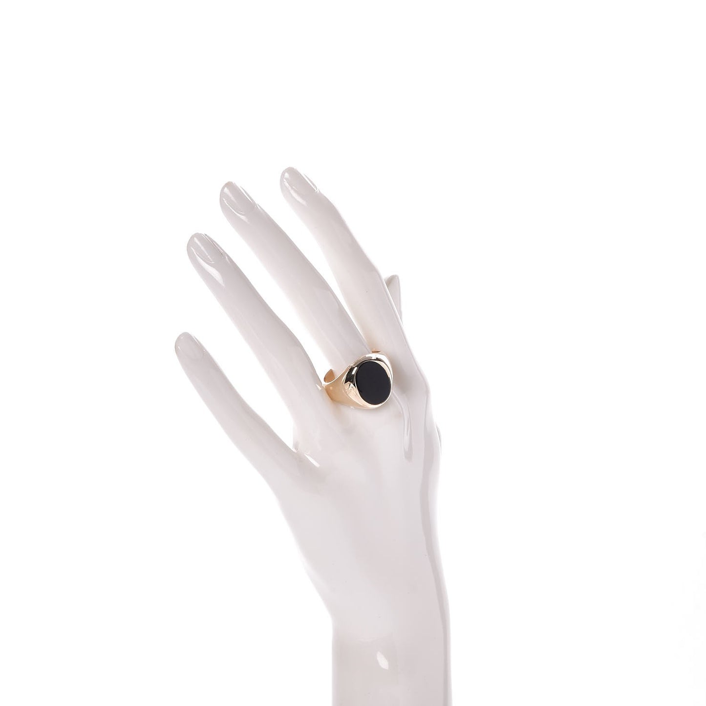 14K Yellow Gold Onyx Signet Ring