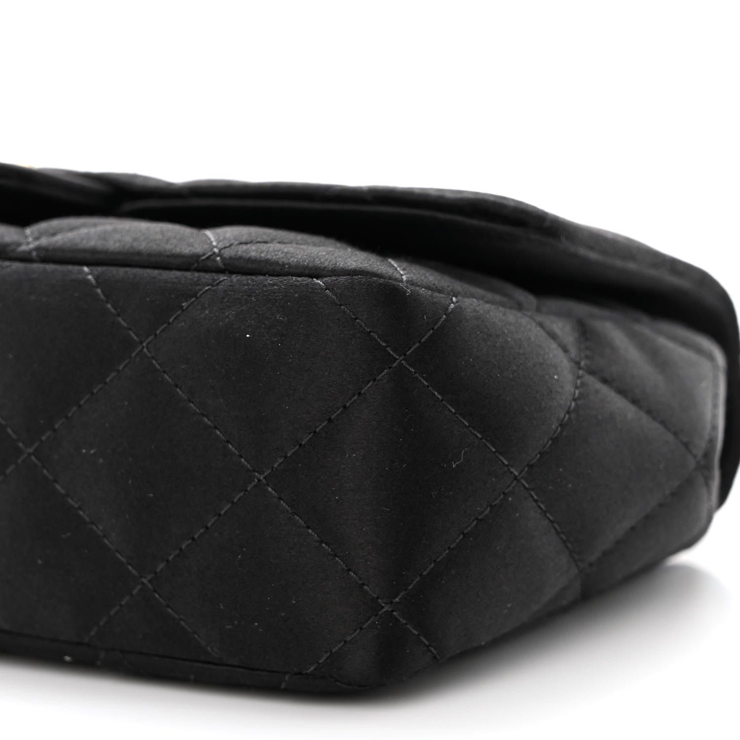 Chanel Satin Quilted Mini Rectangular Flap Black 10 of 11