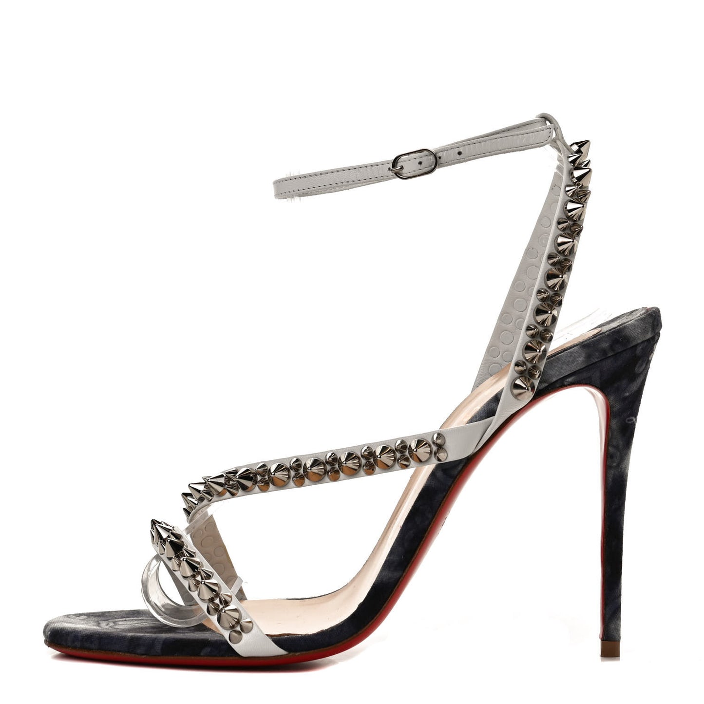 Nappa Spike Mafaldina 100 Sandals 38 Version Multi Denim