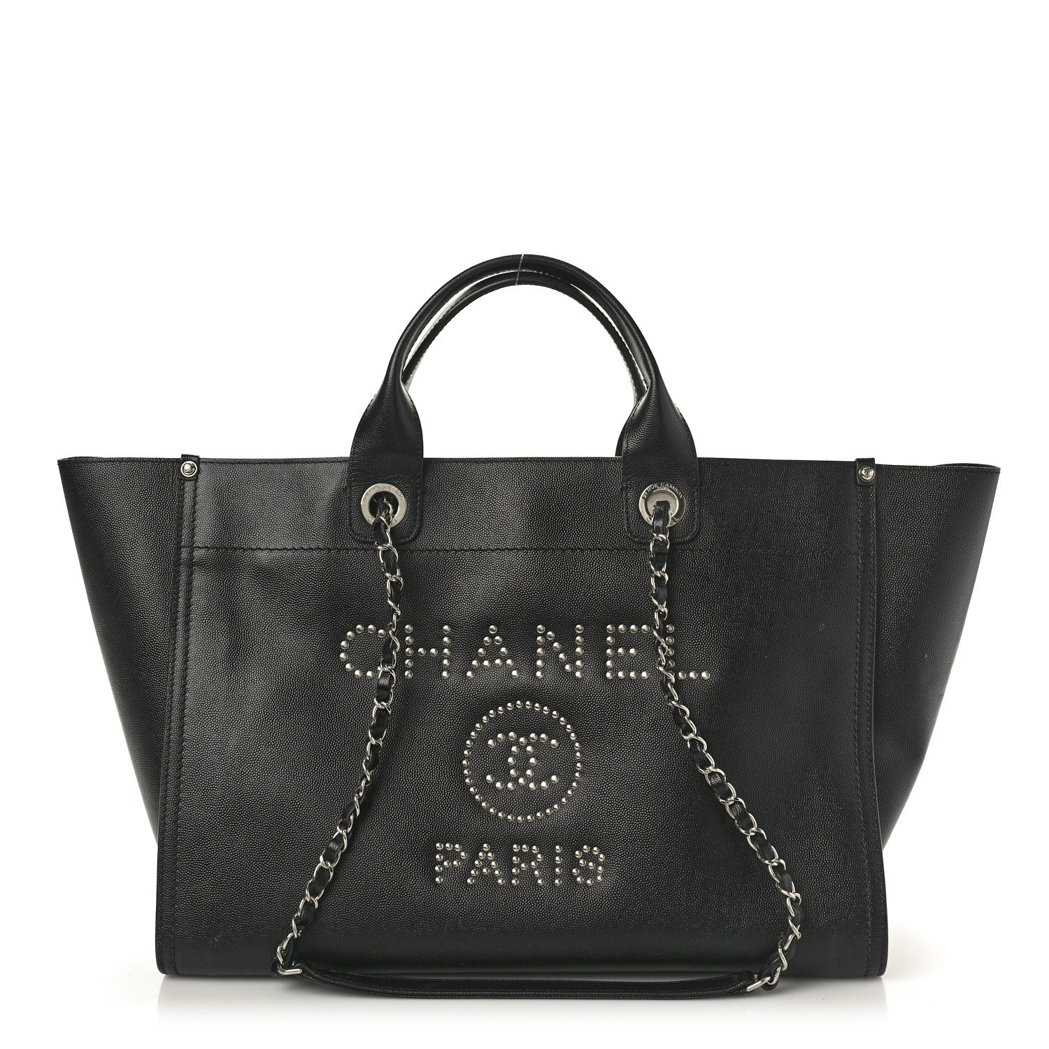 Chanel Caviar Medium Studded Deauville Tote Black 1 of 14