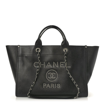 Chanel Caviar Medium Studded Deauville Tote Black 1 of 14
