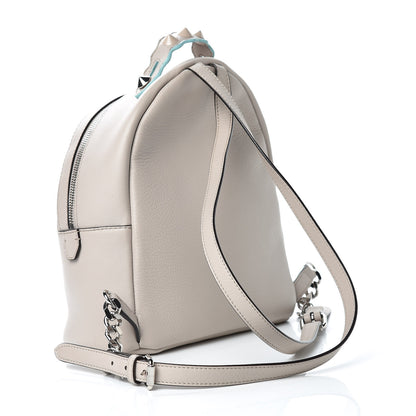 Fendi Vitello Dolce Floral Eyes Mini Backpack Grigio Polvere Multicolor 3 of 13