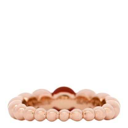 Van Cleef & Arpels 18K Rose Gold Carnelian Perlee Couleurs Variation Ring 50 5.25 3 of 7